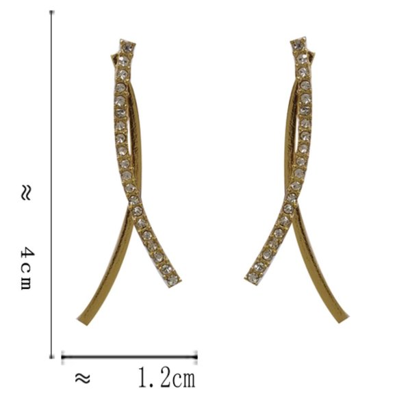 Influencer String Drop Earrings - Picture 2 of 5